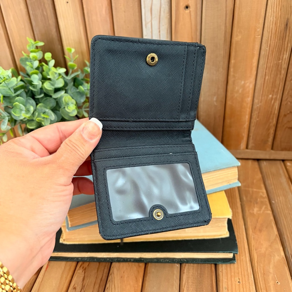 Fossil Black Leather Bifold Wallet Minimalist - Picture 5 of 9